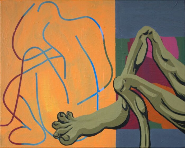 Morgan Wills_seated nude with legs_2016